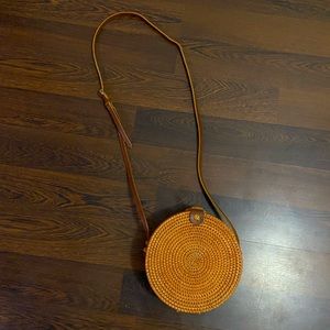 Rattan Woven Circle Purse / Bag | Over the Shoulder